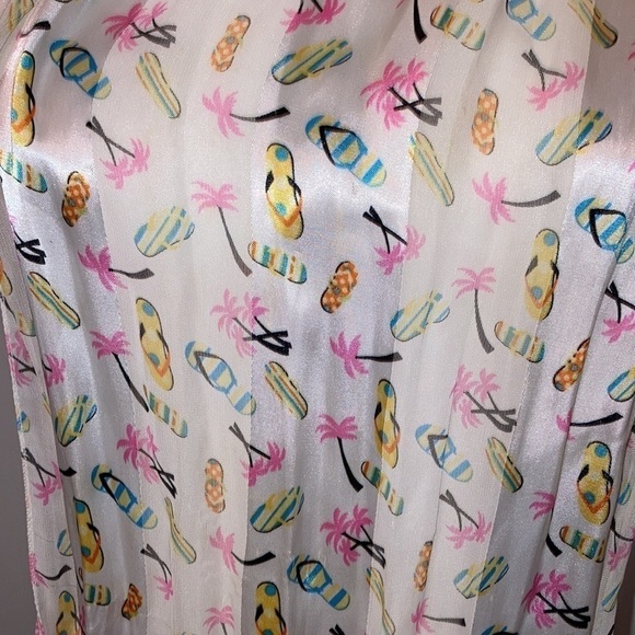 Vacation Theme - Flip-Flops & Palm Trees Fashion Scarf - Picture 6 of 7